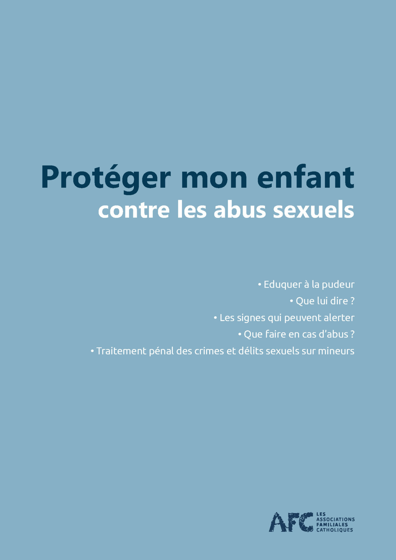 Document Proteger mon enfant contre les abus sexuels