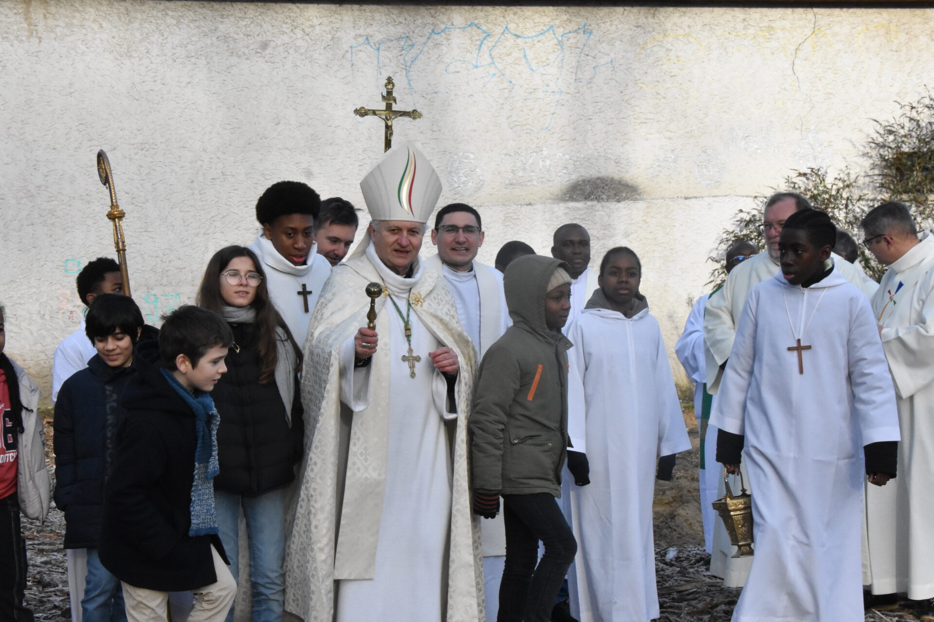 Bénédiction du terrain de Sainte-Bathilde